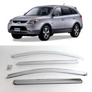 Chrome Window Sun Vent Visor Rain Guards 4P K680 for Hyundai Veracruz 2007-2013