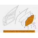 Elevalunas trasero original derecho 83481F2000 para Hyundai Elantra Sedan 17-20