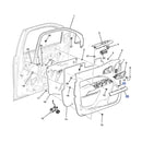 GM Chevrolet COLORADO Door Trim Silver Armrest covers Driver Side LH