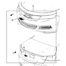 GM Front Bumper Grille & Trunk Emblem 2p Set 84690306 for Chevrolet Impala 19-20