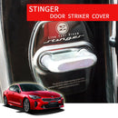 Nueva cubierta de acero inoxidable Stinger Door Striker Cover 4pcs para Kia Stinger 17-18 NEGRO