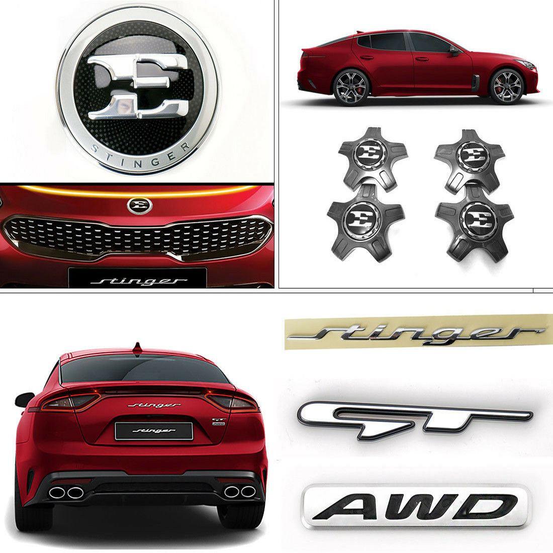2X Red Black GT Line Logo Fender Emblems – Left & Right For Kia Soul Forte Optima Stinger