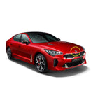 OEM E Logo GT AWD Stinger Emblem Set + 19" Wheel Cap Set for Kia Stinger 17-18
