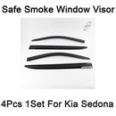 New Safe Smoke Window Visor Sun Rain Vent Guard 4 Pcs Set for Kia Sedona 2015+