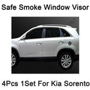 New Safe Smoke Window Visor Sun Rain Vent Guard 4 Pcs Set For Kia Sorento 10-15