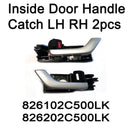 Juego de 2 uds de manija de puerta interior genuina LH RH para Hyundai Tiburon 2003-2008
