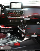 Nuevo embellecedor de tablero de salpicadero de pegatina de carbono Interior para KIA Stinger 17 ~ 20 (2 uds)