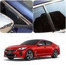 Nuevo juego de pilar A&B&C de pegatinas interiores de carbono para KIA Stinger 17~20 (8 piezas)