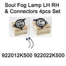 Lámpara de luz antiniebla genuina LH RH y conectores 922012K500 4 piezas para Kia Soul 2012-2013