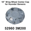 OEM 529603M200 18" Wing Wheel Center Hub Cap 4p Set para Hyundai Genesis 09-13