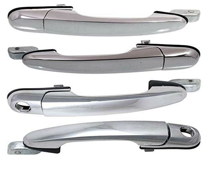 4 Poignées De Porte Extérieure Noires – Compatible Hyundai Tucson 05-09 – Réf 82650-2E000 & 82660-2E000