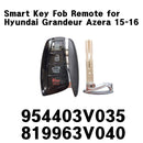 OEM Smart Key Fob Remote 954403V035 819963V040 para Hyundai Grandeur Azera 15-16 Condición: Nuevo