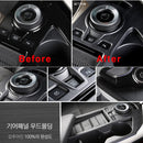 Moldura de panel de engranaje de madera mate Mayton + moldura de interruptor de ventana para Kia EV6 2022