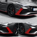 Cubierta de guarnición lateral de parachoques delantero de punto brillante 2P para Hyundai Elantra N 2022