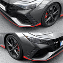 Cubierta de guarnición lateral de parachoques delantero de punto brillante 2P para Hyundai Elantra N 2022