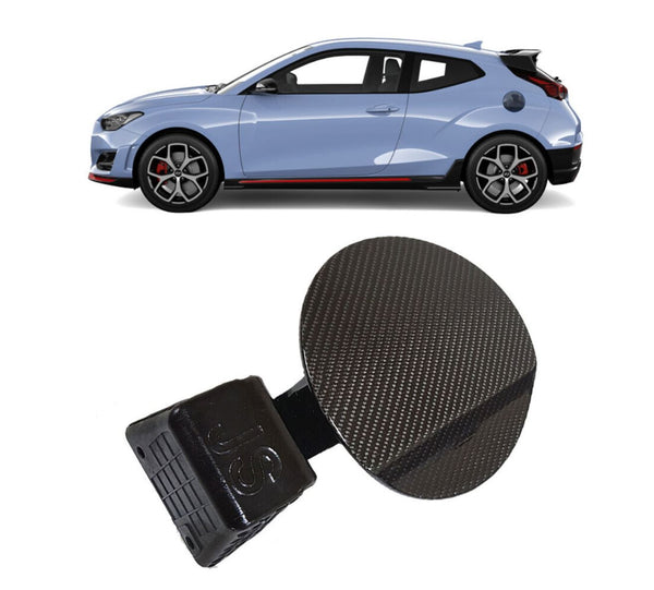 Real Carbon Fiber Fuel Gas Door Cover Cap Black for Hyundai Veloster N 2018-2020