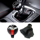 Bota de palanca de cambios manual de cuero genuino 2p Set para Hyundai i30 N 2017-2019