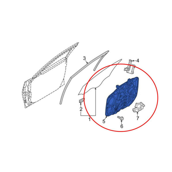 Front Right Driver Side Window Regulator w/o Motor For Kia Optima 2016-2020 Front Right Driver Side Window Regulator w/o Motor For Kia Optima 2016-2020