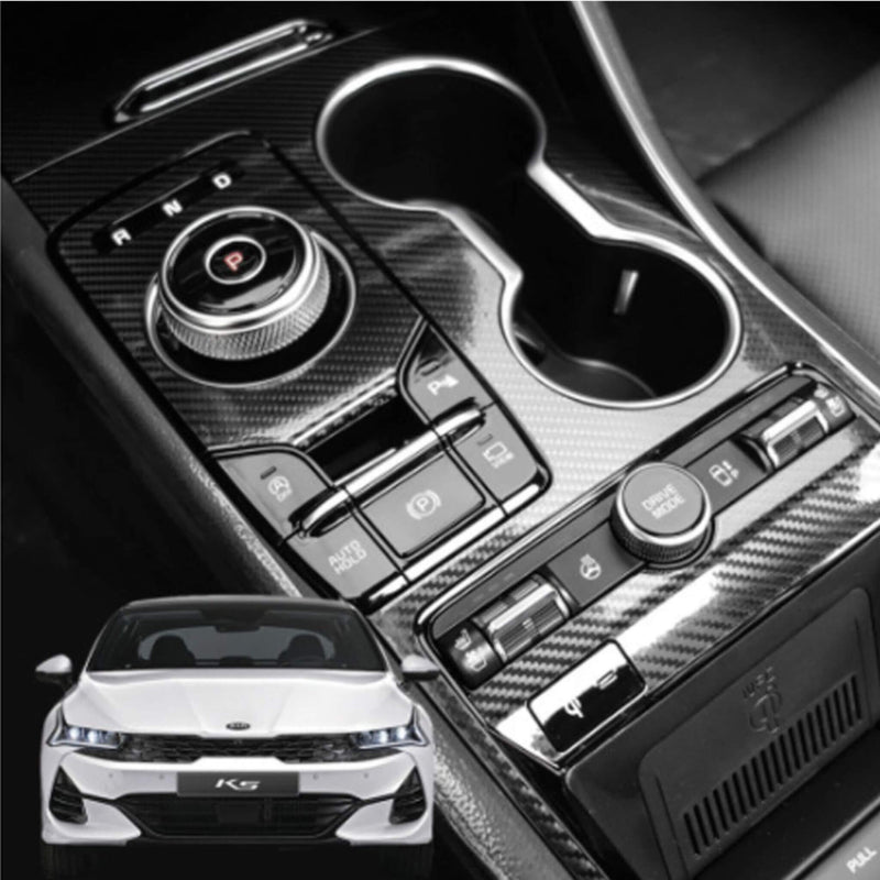 New Interior Carbon Trim Sticker Gear Panel for Kia Optima K5 2020 High Glossy