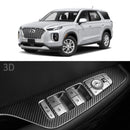 Interior Carbon Trim Sticker Window Switch for Hyundai Palisade 19~ (6 Pcs Set)