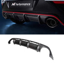 Genuine N line Full Carbon Rear Diffuser / Rear Skirt for Hyundai Veloster N