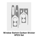 Interior Carbon Trim Sticker Window Switch for Hyundai Palisade 19~ (6 Pcs Set)