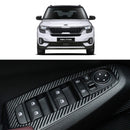 New Interior Carbon Trim Sticker Window Switch for Kia Seltos 2019+ (6Pcs Set)