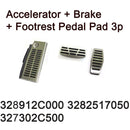 Juego de 3 almohadillas para pedal de acelerador, freno y reposapiés originales OEM para Hyundai Tiburon