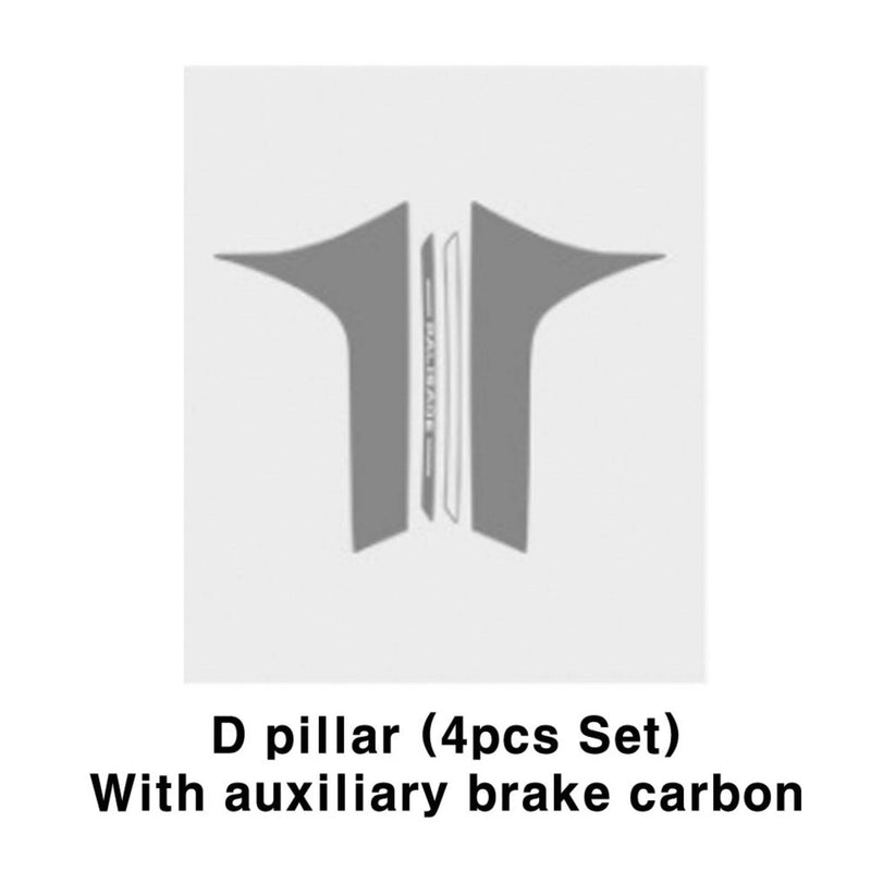 Nueva pegatina interior de carbono para pilar D para Hyundai Palisade 2019+ (juego de 4 piezas)