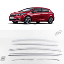 Chrome Window Vent Visor Rain Guard 6PCS Set K626 for Kia Forte 5 Door 2013-2018