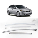 Chrome Window Vent Visor Rain Guard 4PCS Set K719 for Kia Forte 5 Door 2010-2013