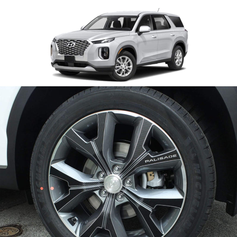 Interior Carbon Trim Sticker 20" Alloy Wheel Cover for Hyundai Palisade 2019+