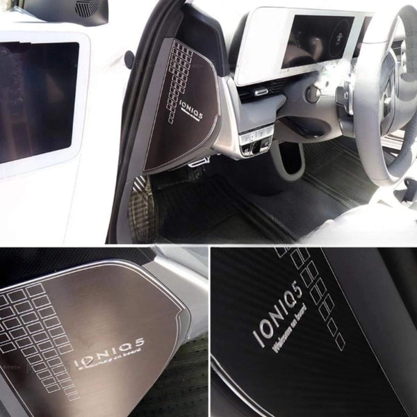 Calcomanía de moldura de aluminio para tablero interior antiarañazos para Hyundai Ioniq5 2022