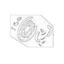 Conjunto de estacionamiento de placa de freno trasero OEM LH + RH 2p Set para Hyundai Sonata 2.4L 2006-2010