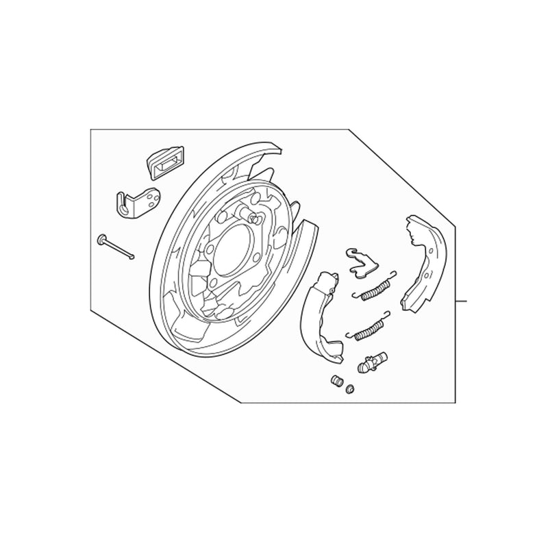 582703K000 / 582503K000 OEM Rear Brake Plate Parking Assy LH+RH 2p Set for Hyundai Sonata 2.4L 2006-2010