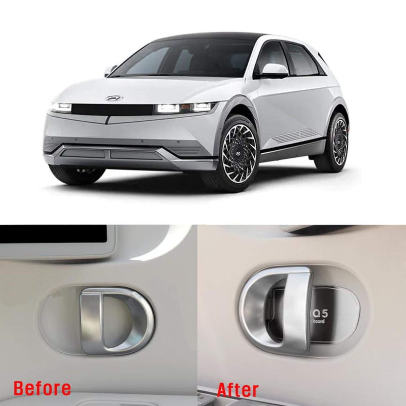 Calcomanía para interiores, captura de puerta, moldura de aluminio antiarañazos para Hyundai Ioniq5