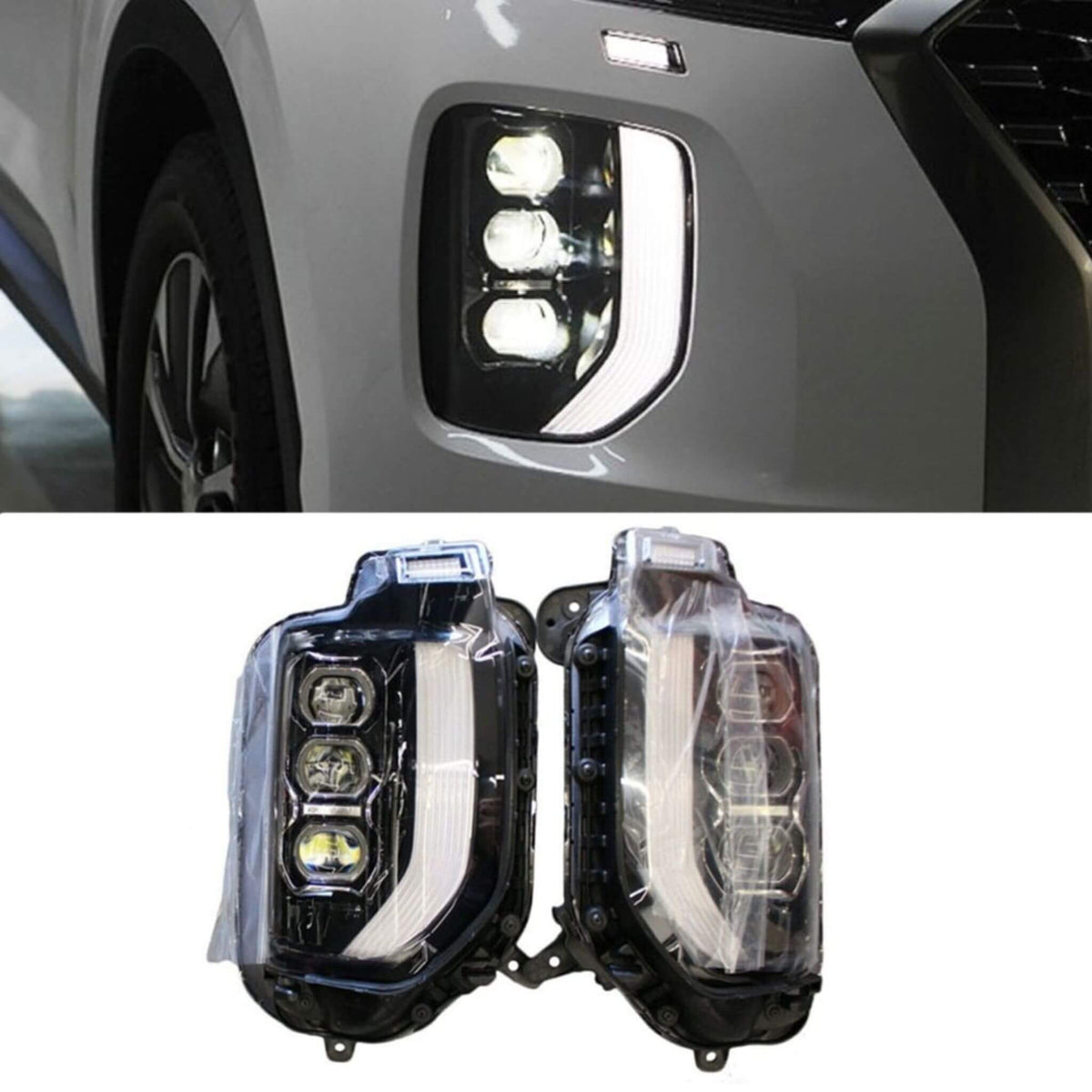 OEM LED DRL Head Lights Lamp Set 92101S8100 for Hyundai Palisade 2020-