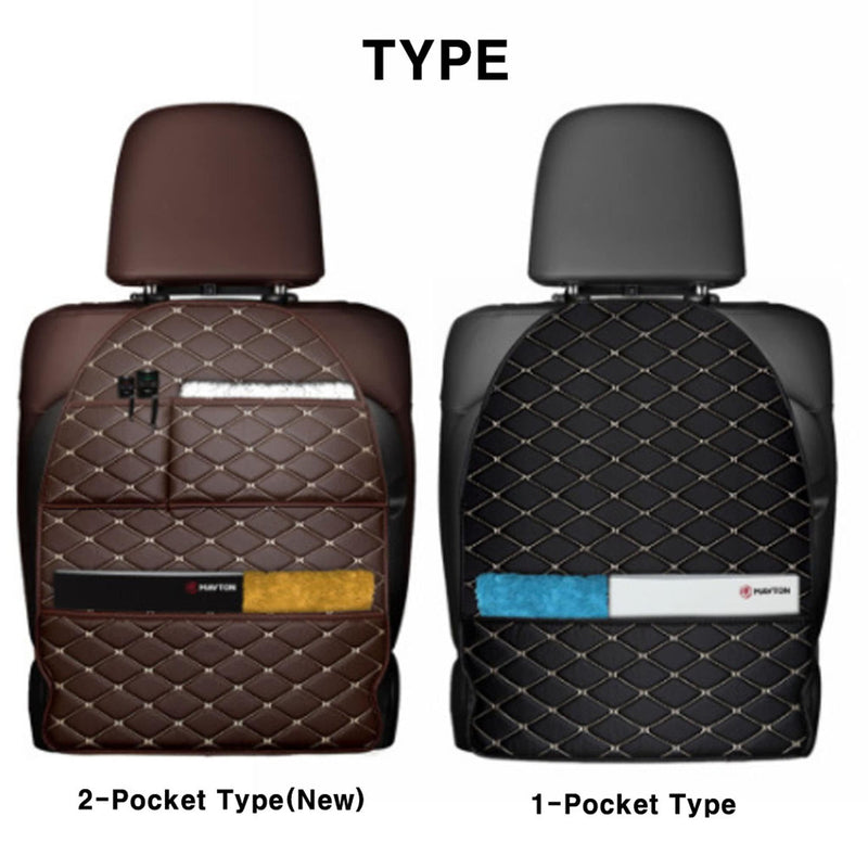 [MAYTON] Luxury Kick Mat Storage Pocket for Car Seat Back Protector Cover 1p