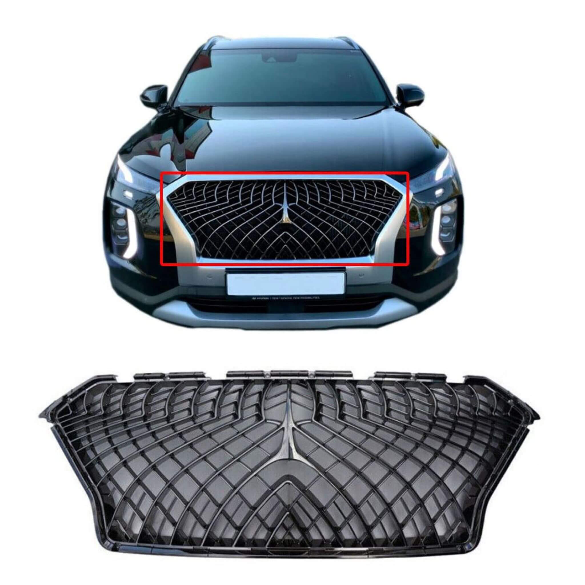 NEW Front Spider Radiator Black Chrome Grille For Hyundai Palisade 201