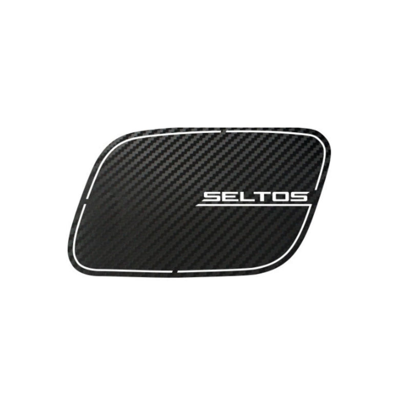 New Interior Carbon Trim Sticker Fuel Cover Decal for Kia Seltos 2019+