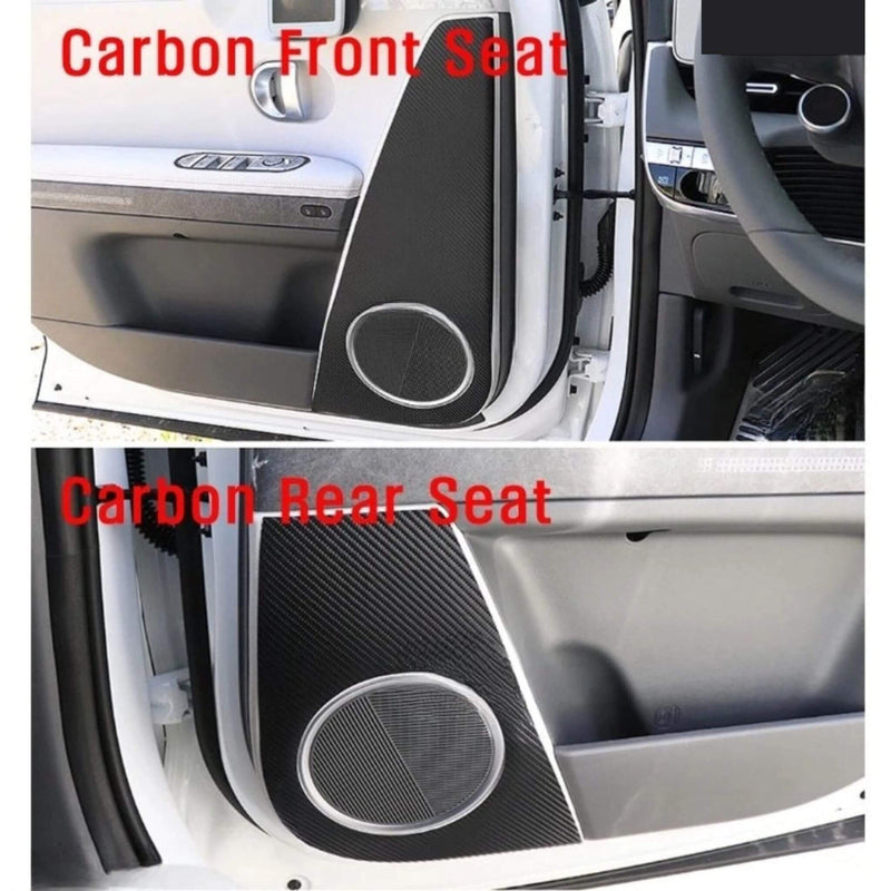 Funda Altavoz Felt Carbon Anti-Scratch Negro Delantero + Trasero 4p para Hyundai Ioniq5