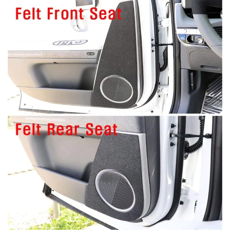 Speaker Cover Felt Carbon Anti-Scratch Black Front + Rear 4p for Hyundai Ioniq5