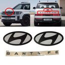 Genuine OEM Matt Black Emblem Badge 3p Set for Hyundai SANTAFE MX5 2023-2024