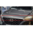 NEW OEM Front Grille & Headlight Molding 3P set Dark Chrome Color for Hyundai Santa Fe 2019-2021