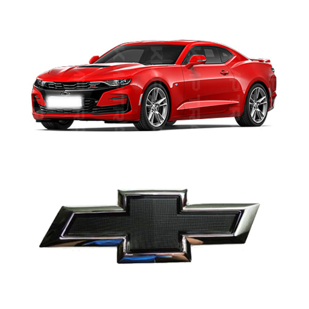 Chrome/Black Metal Trunk Emblem – 'GM SBC 400' Bumper Grill Badge Decal Sticker By DNA Motoring