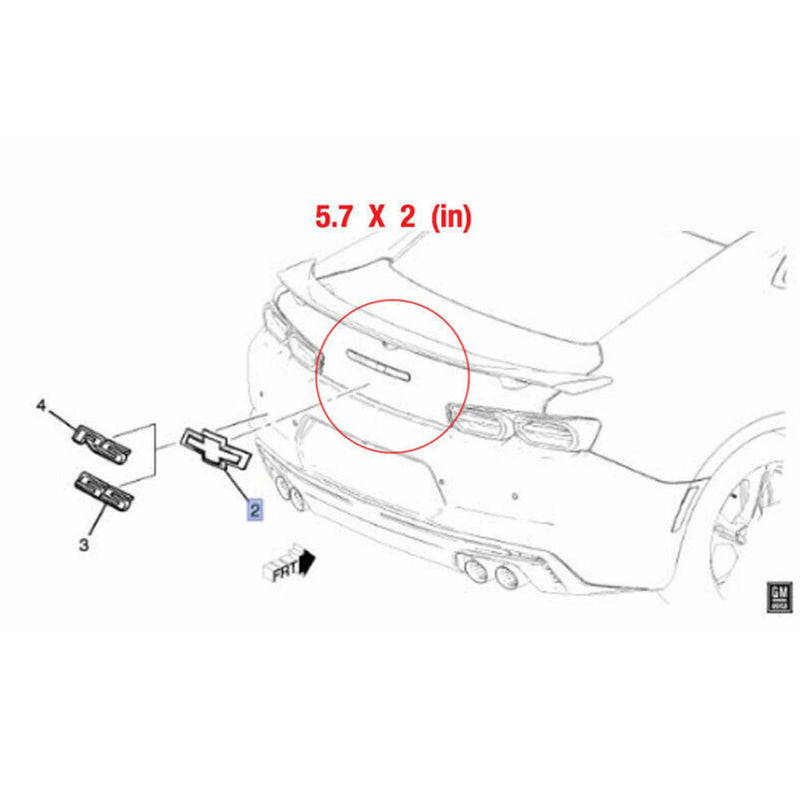 Emblema negro para maletero trasero original OEM para CHEVROLET 2019 Camaro SS