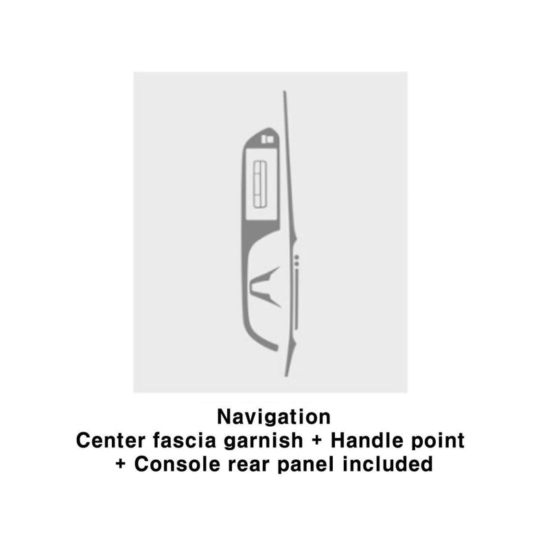 Calcomanía interior de carbono para centro de navegación para Hyundai Palisade (juego de 3 piezas)