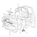 GM Chevrolet COLORADO Door Trim Silver Armrest covers Passenger Side RH