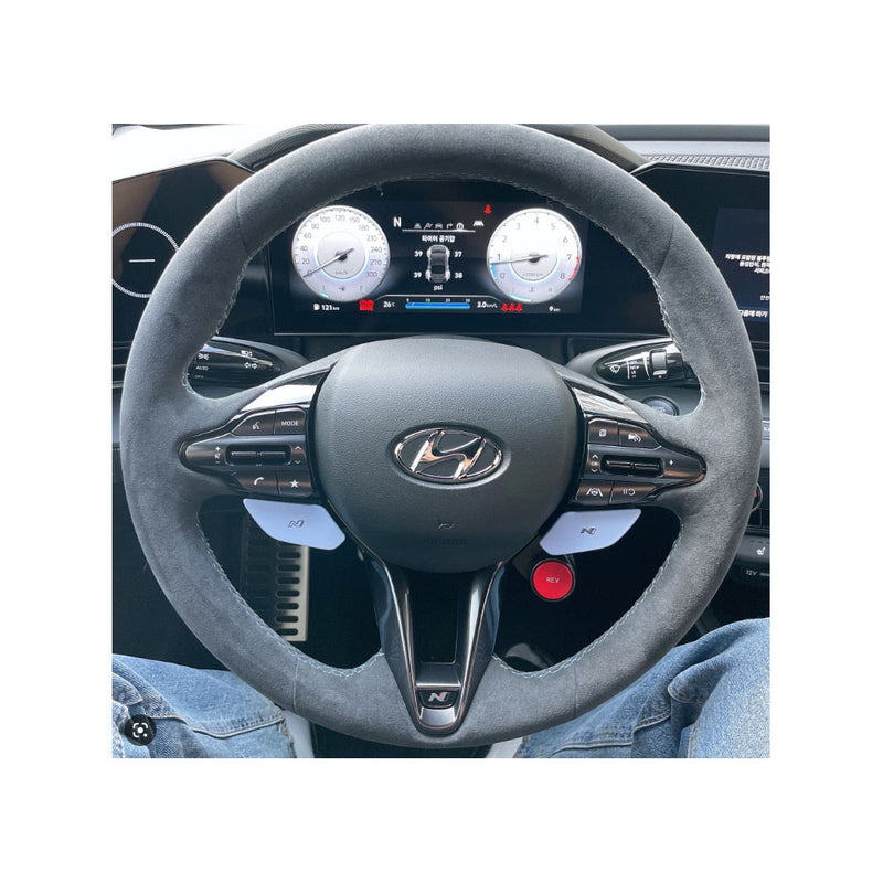 OEM IB561AP010 Alcantara Suede Black Steering Wheel for Hyundai Elantra N 22-23