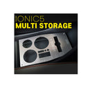 Debajo de la consola central Portavasos Multi Strorage Plata para Hyundai Ioniq5 21-22